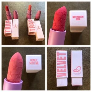 BRAND NEW (2) Jeffree Star Cosmetics Velvet Trap Lipstick Pink and Red